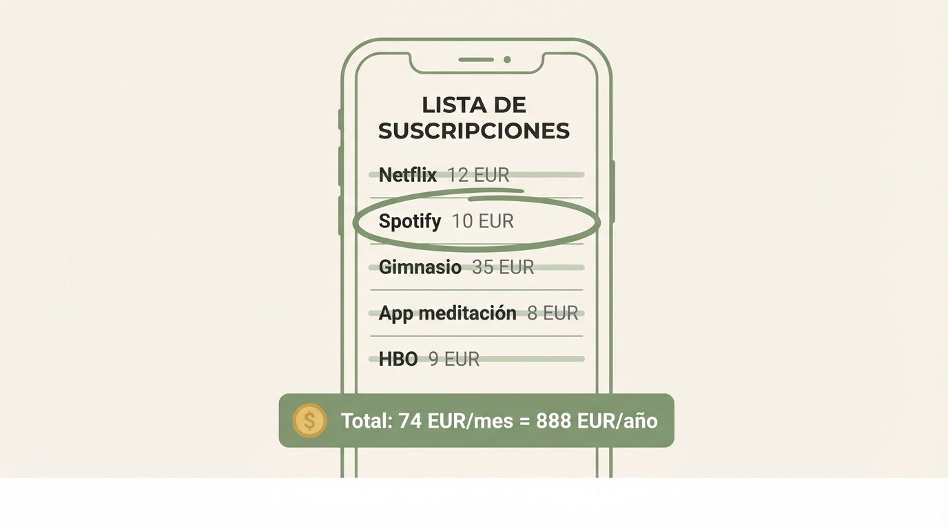 Infografía: suscripciones fantasma y su coste anual