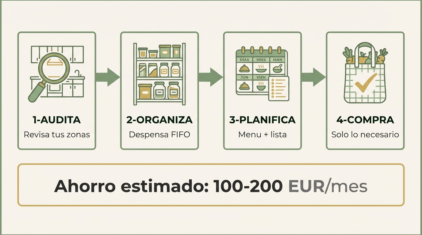 4 pasos: de la cocina al supermercado