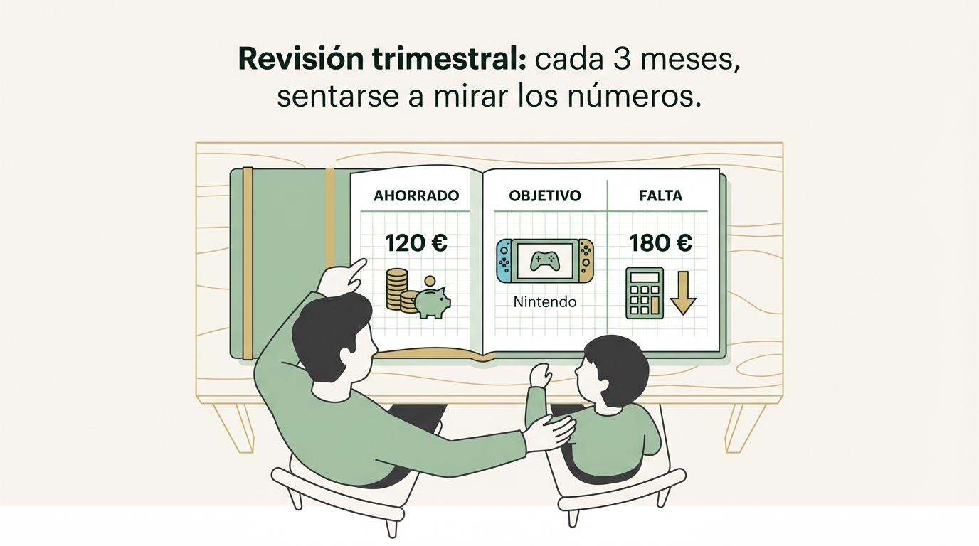 Revisión trimestral: sentarse con los hijos a mirar los números